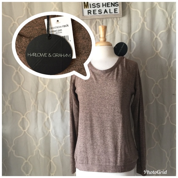 FINAL $ NEW HARLOWE & GRAHAM BROWN/MOCHA TOP - Picture 2 of 8